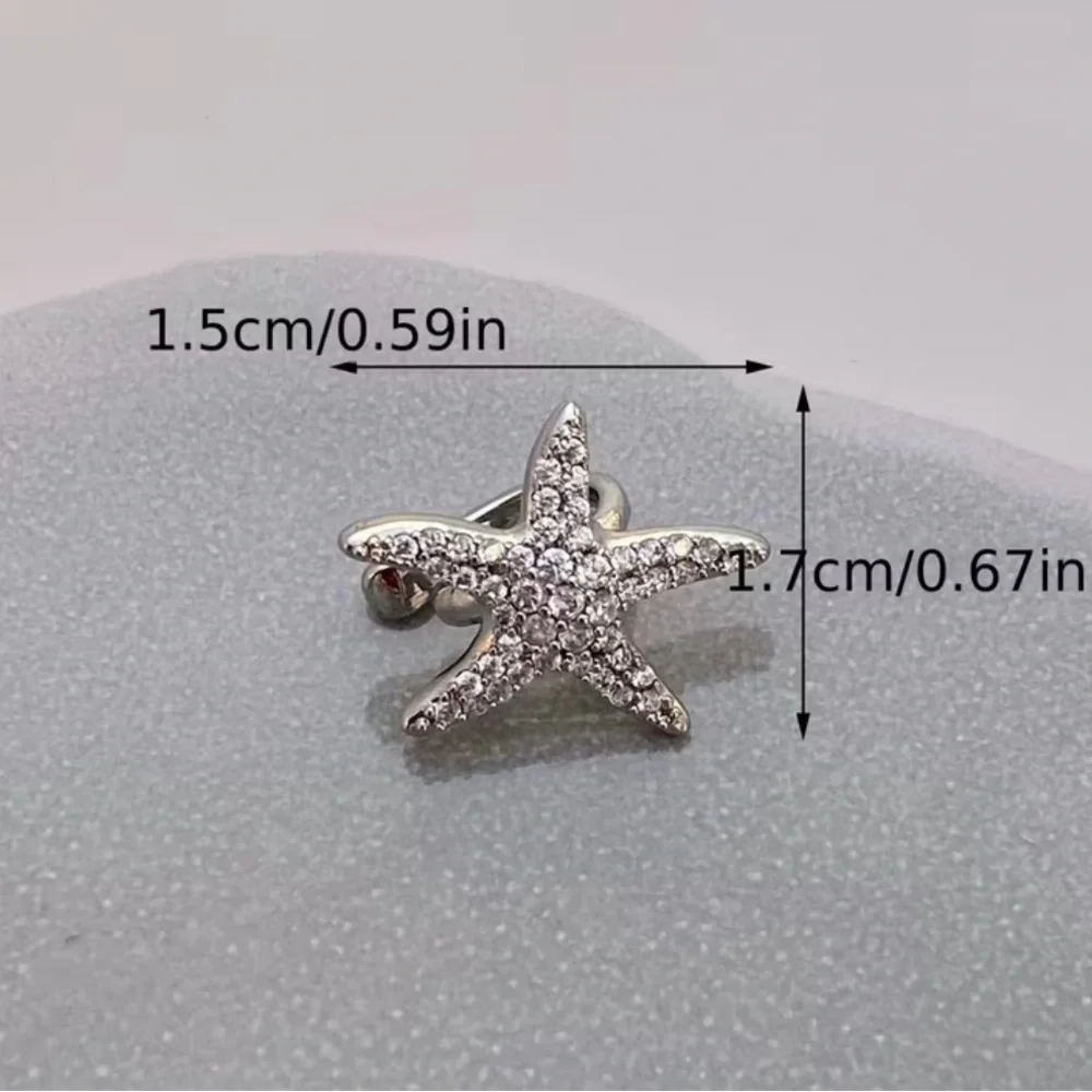 Elegant Silver Starfish Ear Cuff - Picture 2 of 3